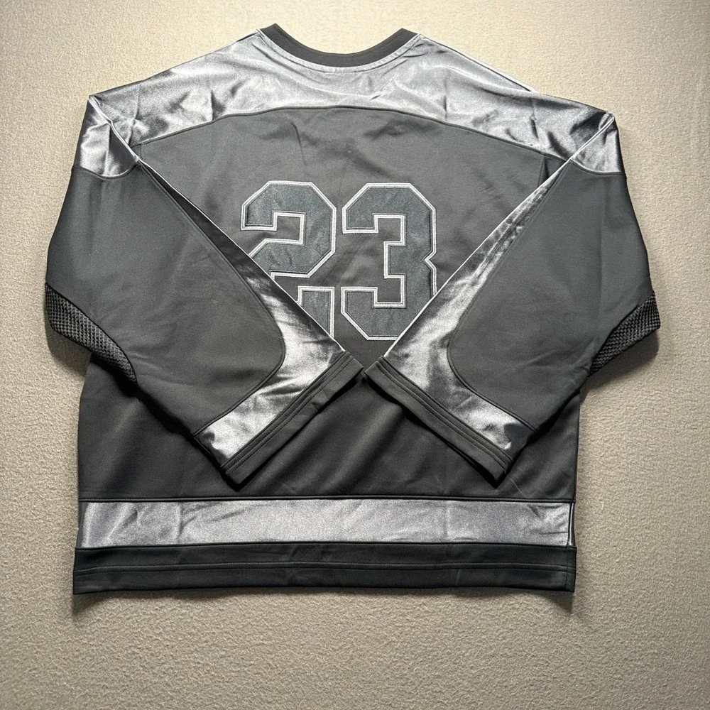 Jordan Sport DNA Hockey Jersey Mens Size Medium Black Metallic Silver HV0109-010